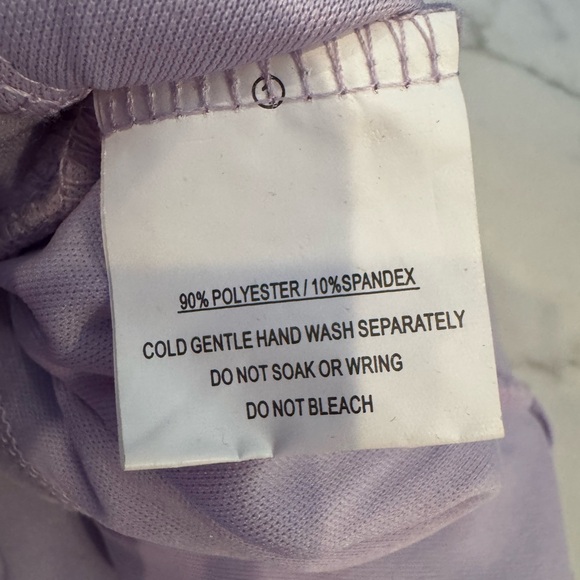 NWOT Hello Molly Pastel Purple Bodycon Ruffle Mini Dress Polka Dot Mesh M - Picture 9 of 10